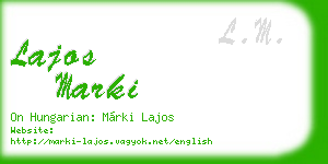 lajos marki business card