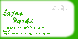 lajos marki business card
